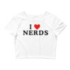 I Heart Nerds Crop Top (White)
