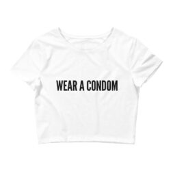 Sinéad O’Connor ‘WEAR A CONDOM’ Crop Top