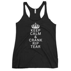 Shayna Baszler KEEP CALM & CRANK RIP TEAR Racerback Tank Top