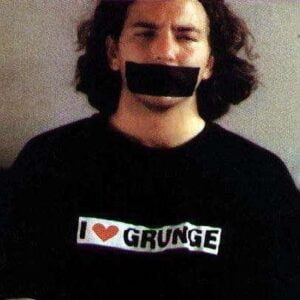 Pearl Jam Eddie Vedder I Love Grunge t-shirt I heart grunge shirt