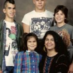 Punk rock kids family photo