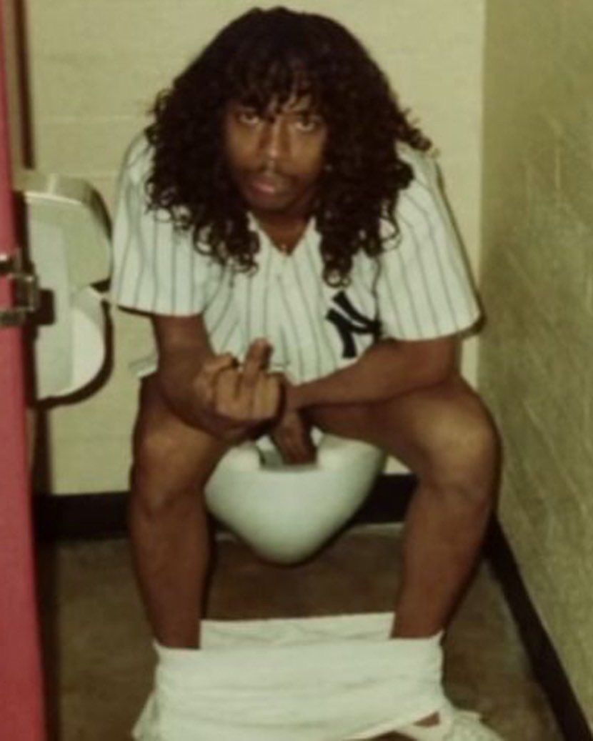 Rick James on toilet