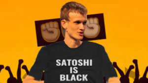 Vitalik Buterin T-Shirt SATOSHI IS BLACK