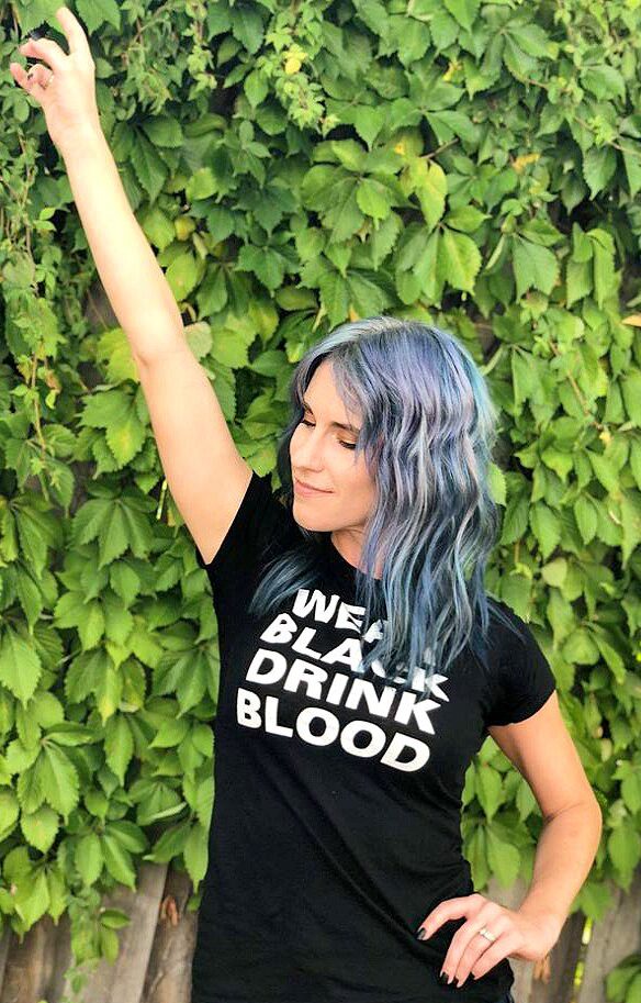 Wear Black Drink Blood t-shirt punk goth princess