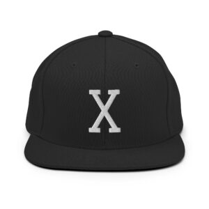 X - Straight Edge Flat Brim Hat (Embroidered)
