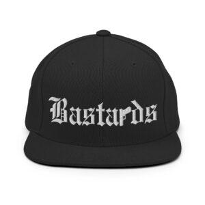 BASTARDS Gun Flat Brim Hat (Embroidered)