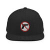 NO GUN SYMBOL - Anti-Gun Embroidered Flat Brim Hat