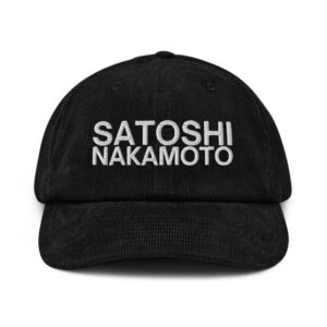 SATOSHI NAKAMOTO Corduroy hat