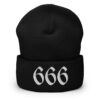 666 Cuffed Beanie (Embroidered)