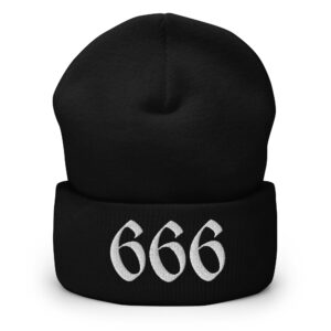 666 Cuffed Beanie (Embroidered)