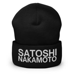 SATOSHI NAKAMOTO Cuffed Beanie (Embroidered)