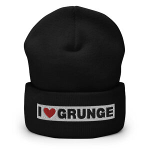 I LOVE GRUNGE Embroidered Beanie | Pearl Jam Eddie Vedder