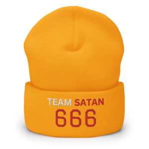 TEAM SATAN 666 Cuffed Beanie (Embroidered) - Image 6