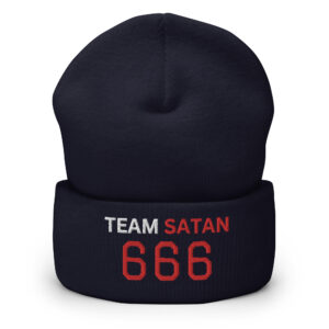 TEAM SATAN 666 Cuffed Beanie (Embroidered) - Image 3