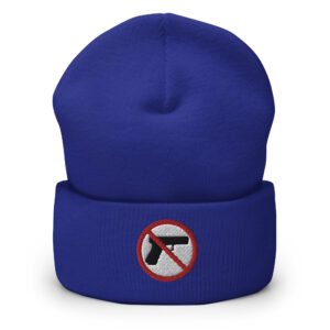 Alternative view of NO GUN SYMBOL - Anti-Gun Embroidered Beanie
