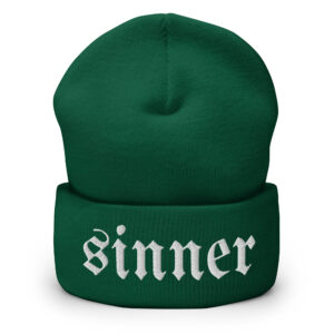 SINNER Embroidered Cuffed Beanie - Image 4