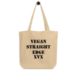 VEGAN STRAIGHT EDGE XVX Eco Tote Bag