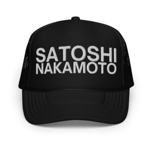 SATOSHI NAKAMOTO trucker hat (Embroidered)