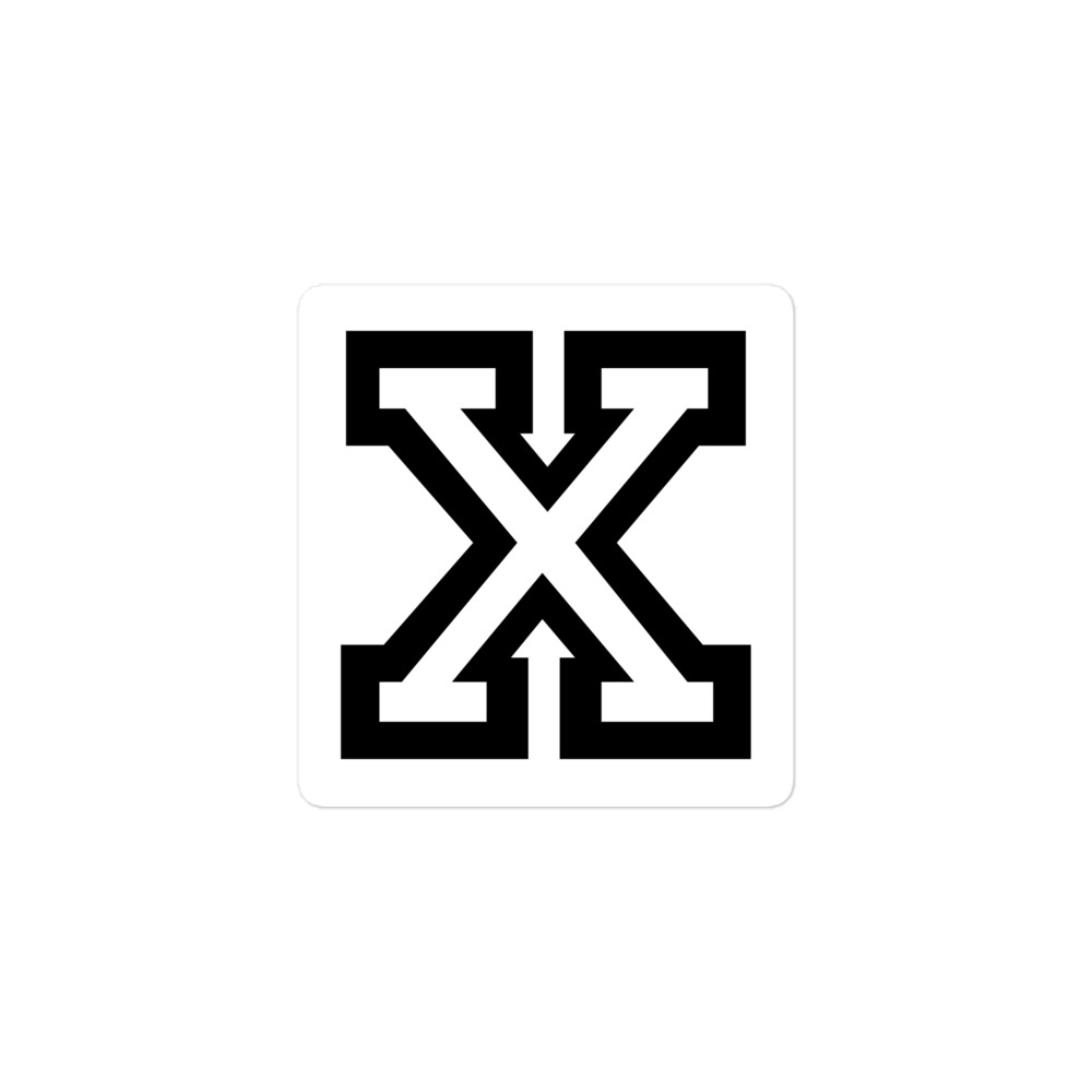 Straight Edge Big X Sticker (White) - Image 2