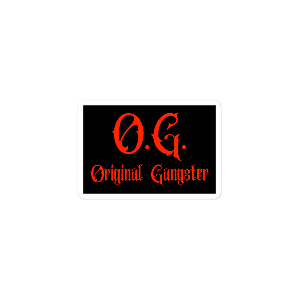 OG Original Gangster (handwriting cursive letters)' Sticker