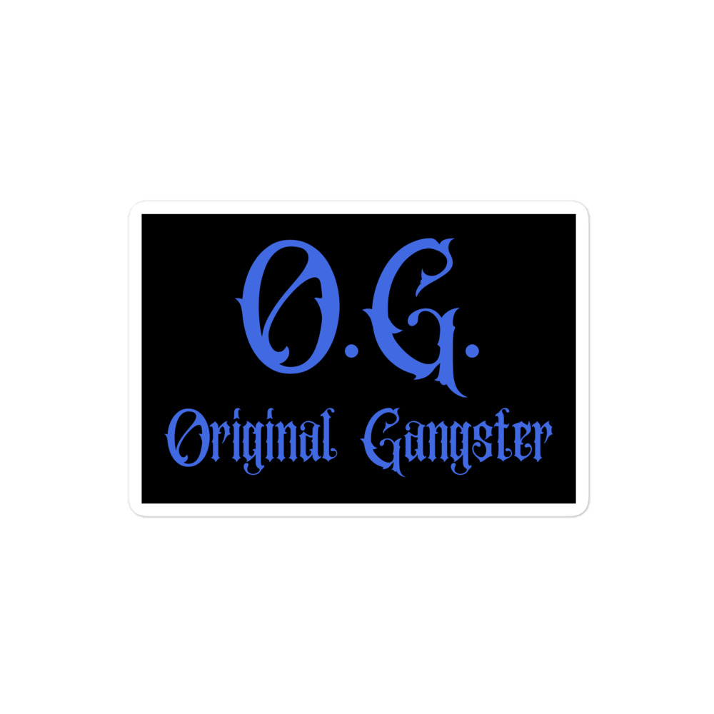 OG Original Gangster (handwriting cursive letters)' Sticker