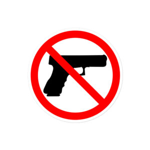 NO GUN SYMBOL - Anti-Gun sticker - Image 3