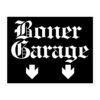 BONER GARAGE Sticker | Goth Lettering 2 Down Arrows