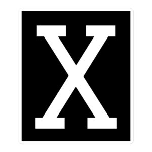 X - Straight Edge Sticker
