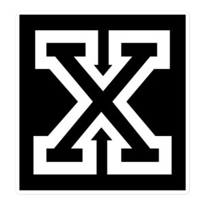 Straight Edge Big X Sticker