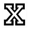 Straight Edge Big X Sticker (White)