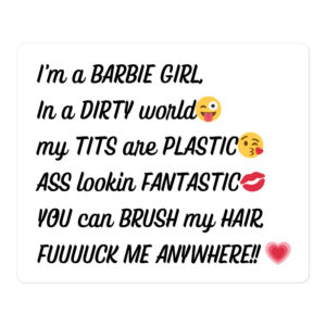 BARBIE GIRL XXX Sticker (White)