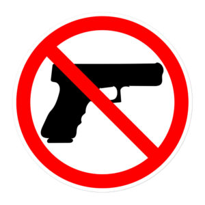 NO GUN SYMBOL - Anti-Gun sticker