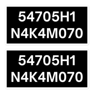 54705H1 N4K4M070 (Satoshi Nakamoto) Sticker Pack
