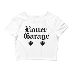 BONER GARAGE Crop Top | Goth Lettering