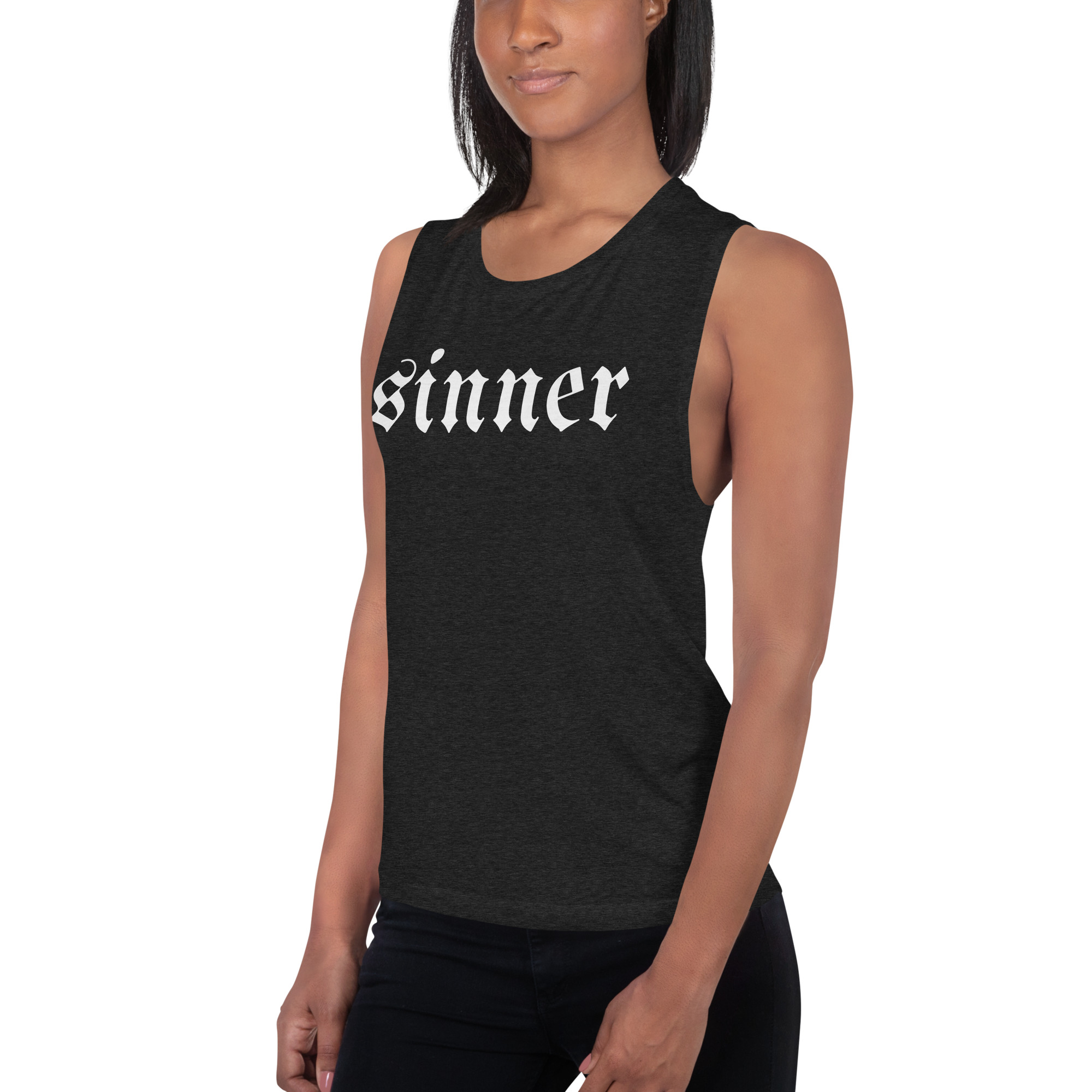 SINNER Ladies’ Muscle Tank - Image 2