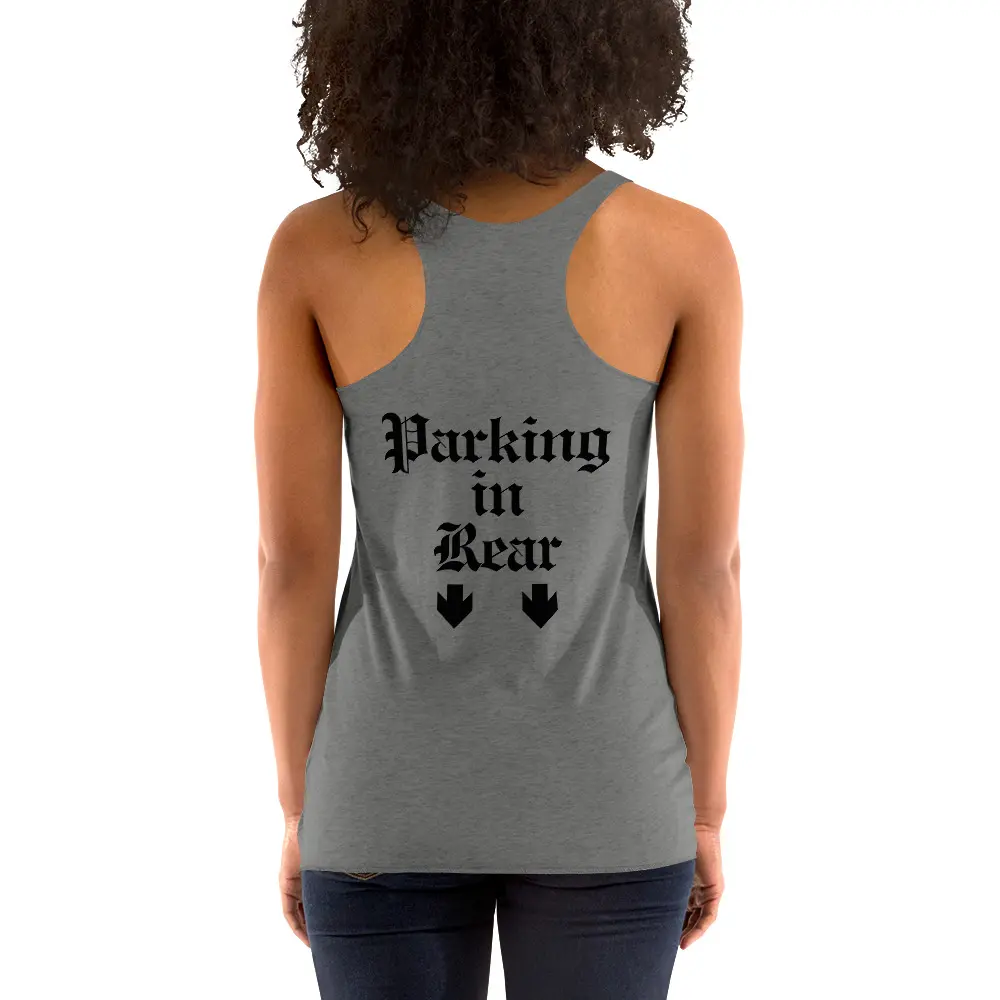BONER GARAGE + PARKING IN REAR Women’s Tank Top (FRONT + BACK) - Image 5