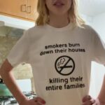 Chloe Cherry smokers joke t-shirt
