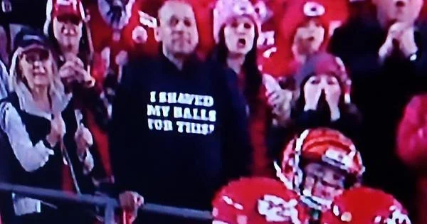 I SHAVED MY BALLS FOR THIS hoodie at a football game