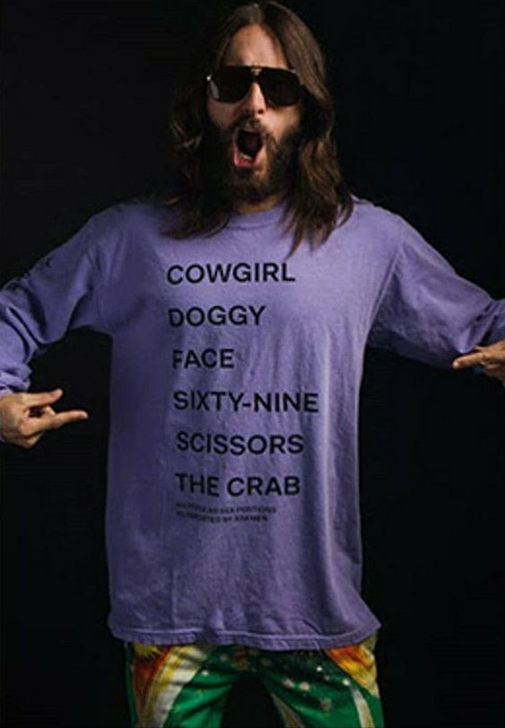 Jared Leto sex positions shirt