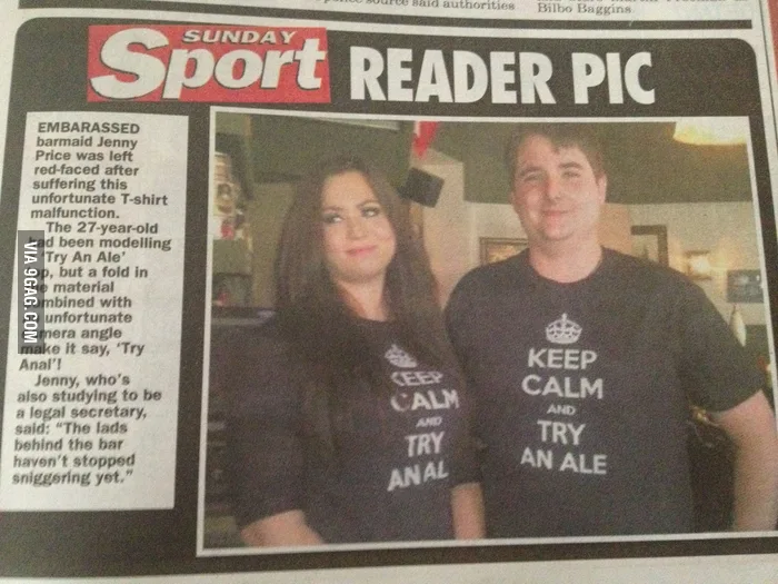 Keep Calm And Try Anal t-shirt fail Jenny Price