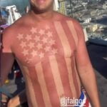 USA flag sunburn "shirt"