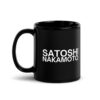 SATOSHI NAKAMOTO Black Coffee Mug