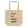 COWGIRL DOGGY FACE SIXTY NINE SCISSORS THE CRAB Eco Tote Bag