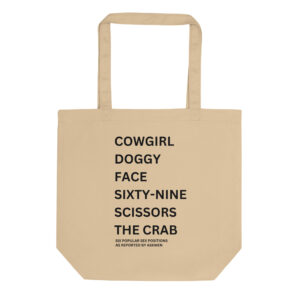 COWGIRL DOGGY FACE SIXTY NINE SCISSORS THE CRAB Eco Tote Bag