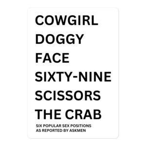 COWGIRL DOGGY FACE SIXTY NINE SCISSORS THE CRAB sticker