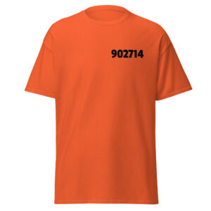 Nailz wwf Convict Prisoner Orange Costume (Front & Back) T-Shirt