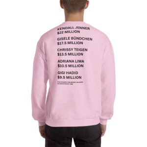 Jared Leto Highest Paid Model Salaries sweatshirt