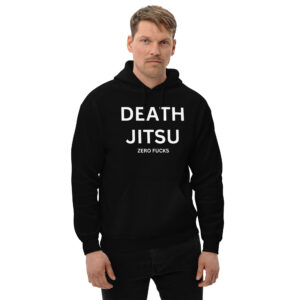 Alternative view of DEATH JITSU Zero Fucks Jon Moxley BCC hoodie