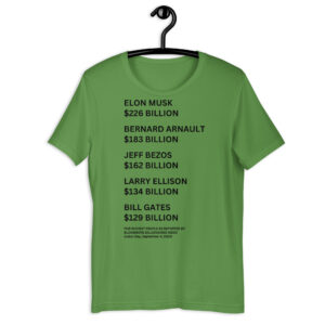 FIVE RICHEST PEOPLE Labor Day T-Shirt