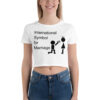 International Symbol for Marriage - Man kneeling giving his credit card to his wife Crop Top